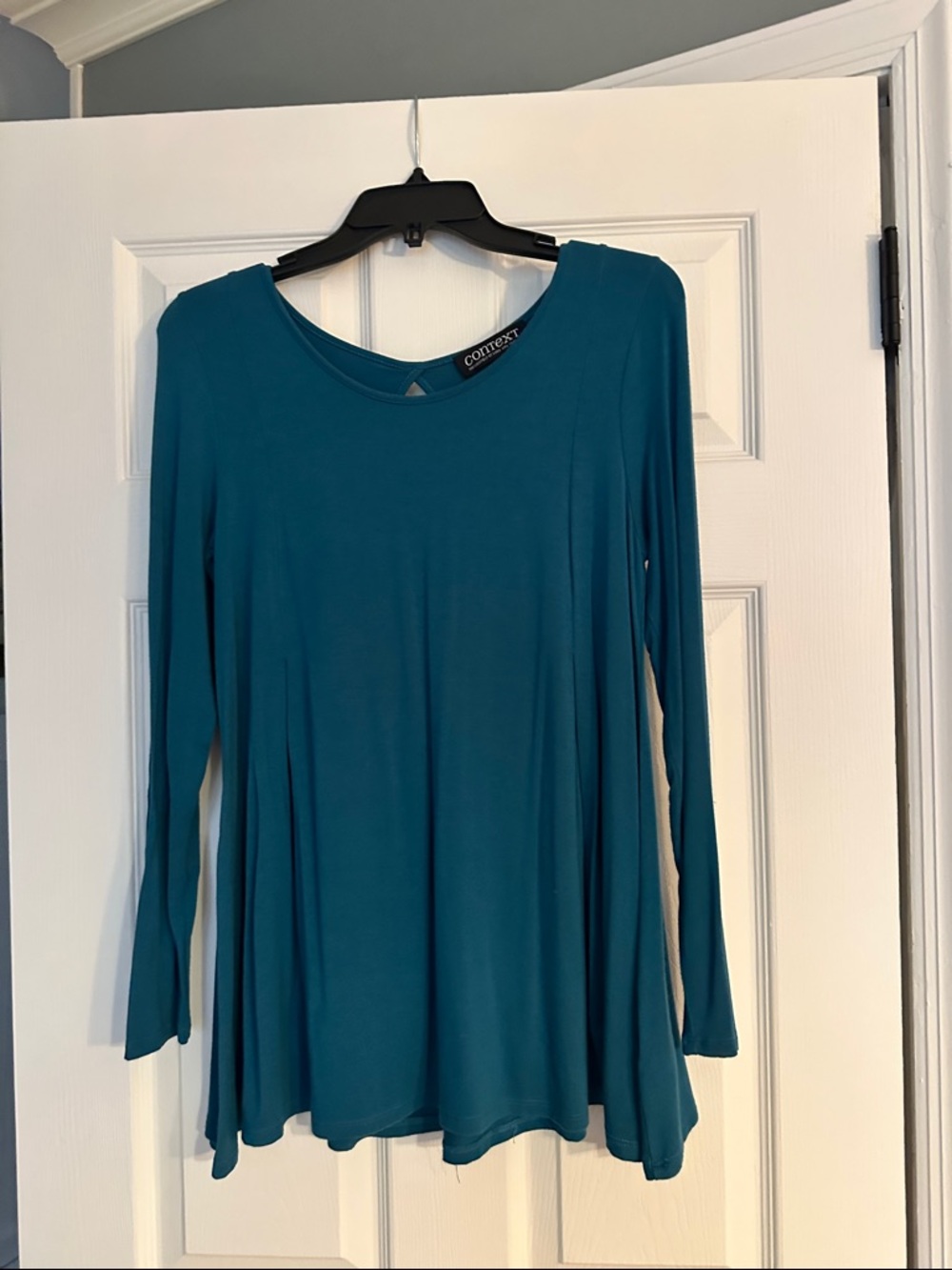 Context Teal Long Sleeve Swing Top